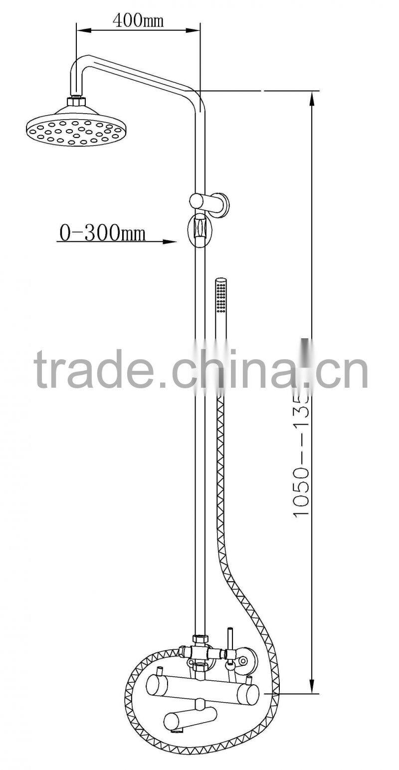 satin gold luxury shower 11/C8228-001G