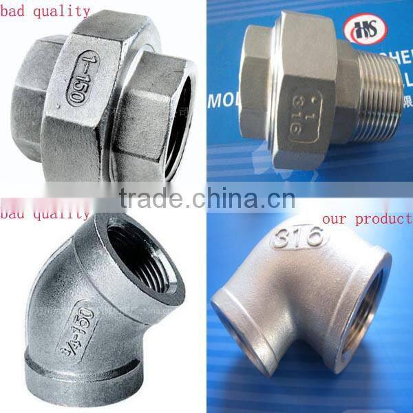 stainless steel reducing tee