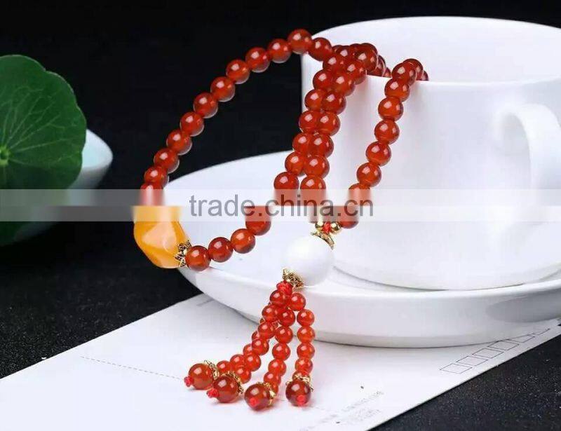 Red agate bracelet for ornament