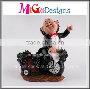 polyresin fashion wholesale crafts chef wine bottle holders