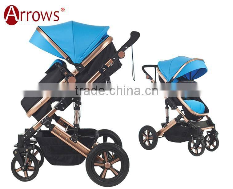 Lightweight Colorful Aluminium Alloy Baby Strollers Baby Pram Baby Push Chair Folding Easily 600D Oxford Polyster Fabric