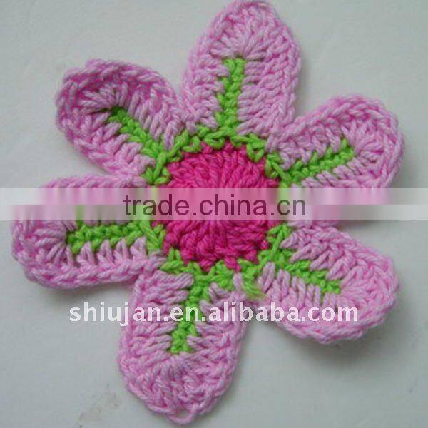 Cotton crochet knitting flower