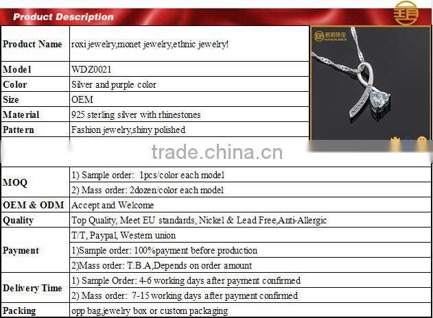 Scarf pendant jewelry!!! alibaba wholesale fashion silver zirconia pendant