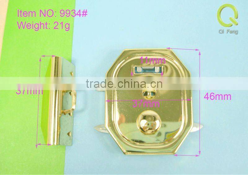 qifeng fashion hardware bag iron bag case lock 9934#