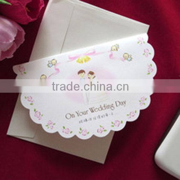 Good quality popular oriental custom wedding invitation card