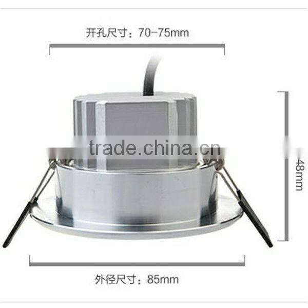 Guangdong factory CE ROHS approved 3w cob led downlight led light led light