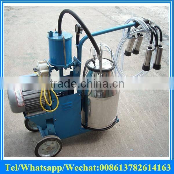 cow sheep and goat milking machine / double stainless steel buckets portable milking machine