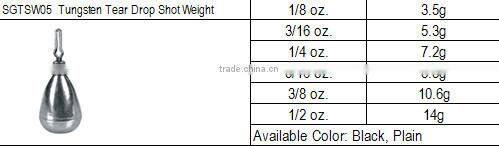 Bullet tungsten fishing weights distribute tungsten fishing weights