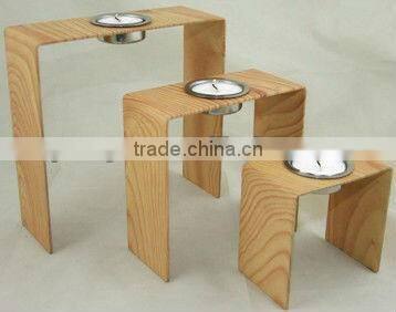 wood candle holder