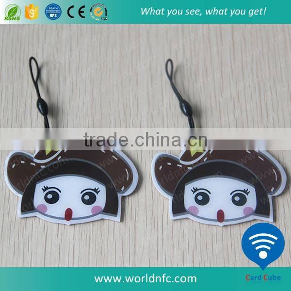 NFC Pet NTAG213 Tag with QR Code Printed