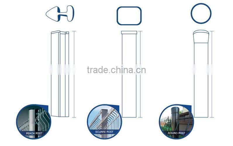 50 x 200mm powder coated fence, 3D Curded residental wire mesh fence