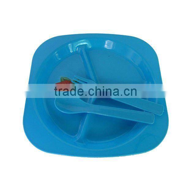 5pcs square tableware plastic picnic set