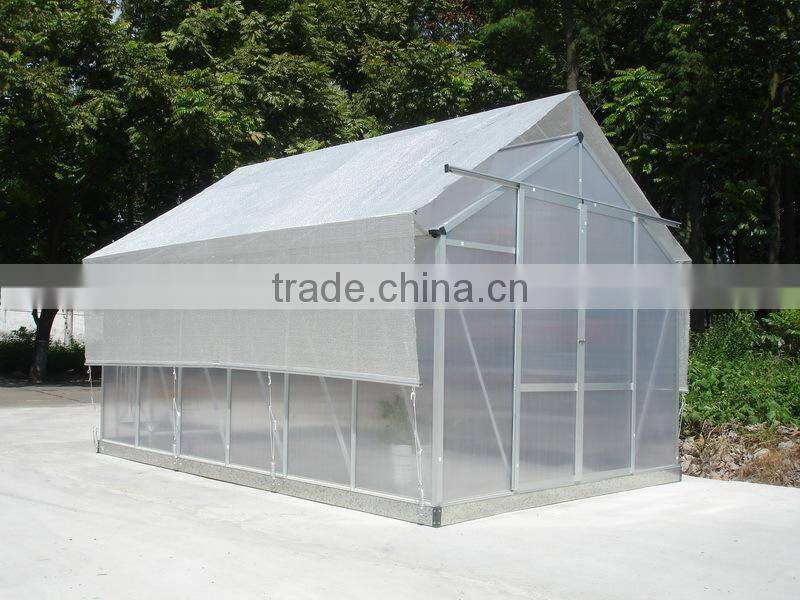 Popular hot sale China latest model aluminium garden greenhouse withstand heavy winds and snows