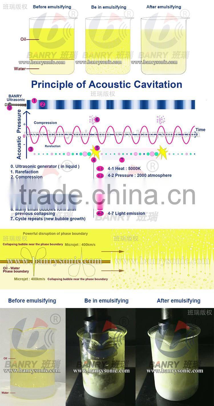 BANRY ultrasonic liquid chemical ( oil in water ) emulsifier