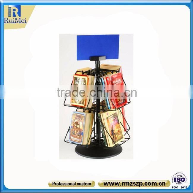 Metal free staning post card display stand