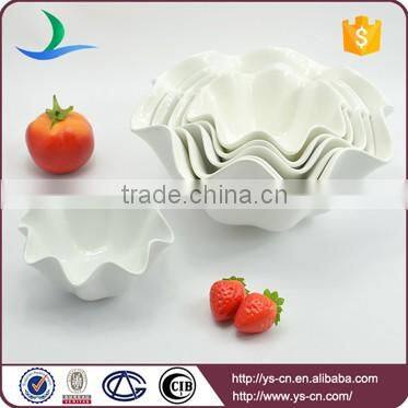 Wholesale white kitchen customized refrigerated ceramic fruit bowl