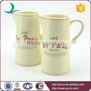 Wholesale modern decal ceramic water jug for bathroom