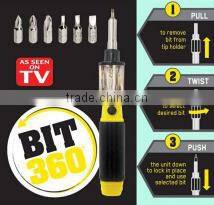 6 in 1 LED Light screwdriver 360 Bit Set Mini mobile phone electric screwdriver