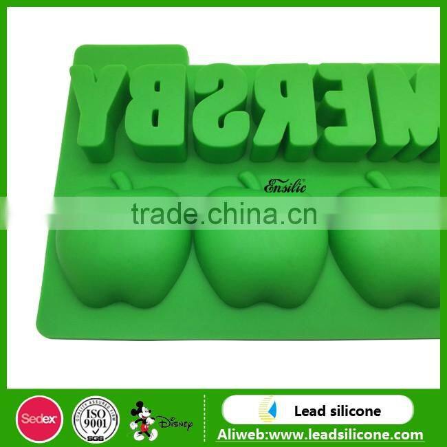 FDA Personalized Apple Shape Silicone Ice Cube Tray,Ice Cube Tray