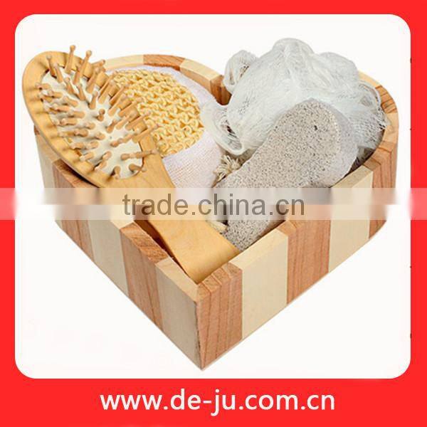 Wooden Spa Body Shower Pumice Stone Bath Set