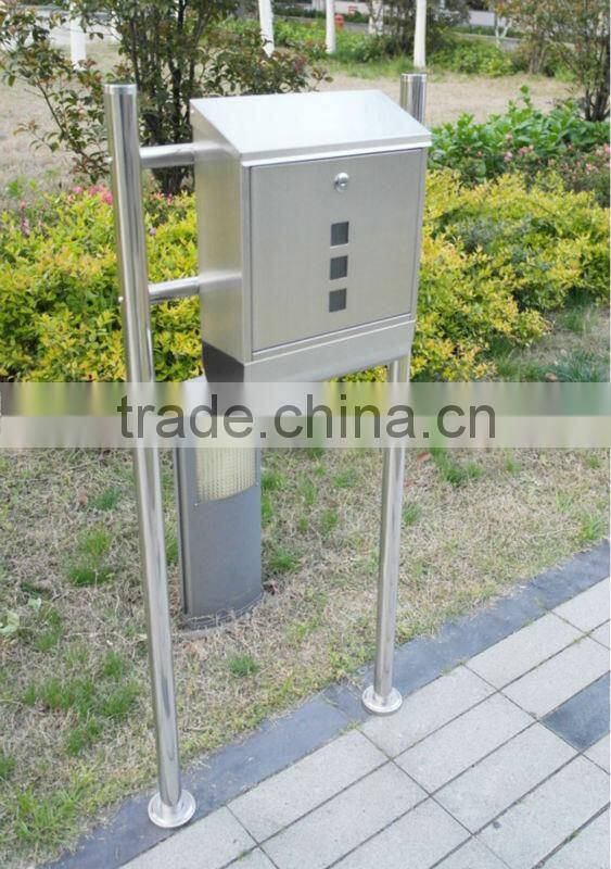 simple elegant stainless steel post box