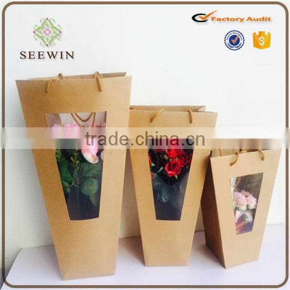 2017 cheap whloe sale Craft paper flower bag/ craft bag for flower