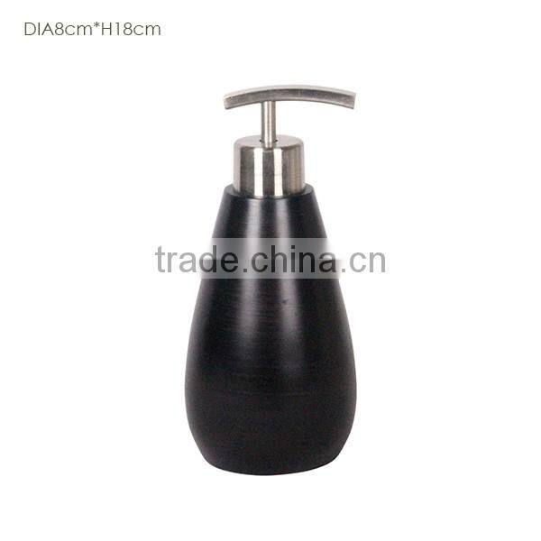 Pure black luxury style water proof desisgn hotel balfour bathroom accessories set 2016 popular fittings unique design