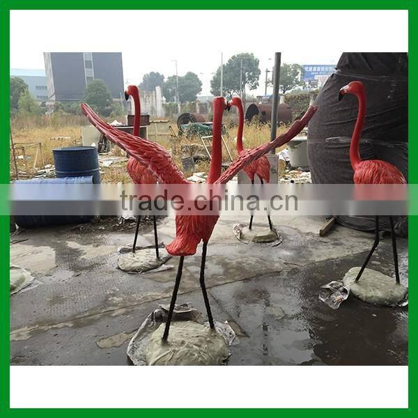 FO-502 fiberglass sculpture with birds shape for decorate