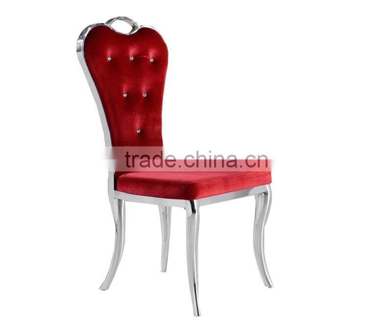 red velvet high back dining chair for banquet