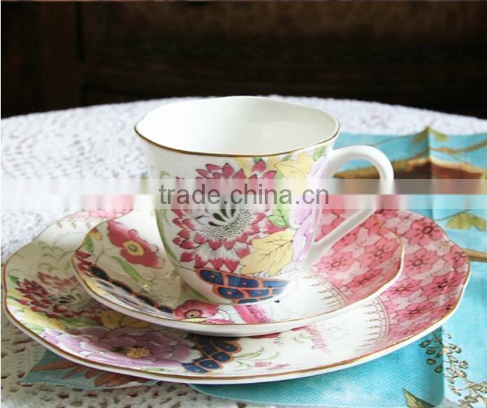 Porcelain tea cup sets, cup and saucer, coffee cup and saucer set