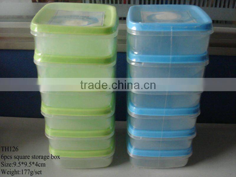 BSCI Audit Kitchen food preservation box/ food storage box 6PCS round shape