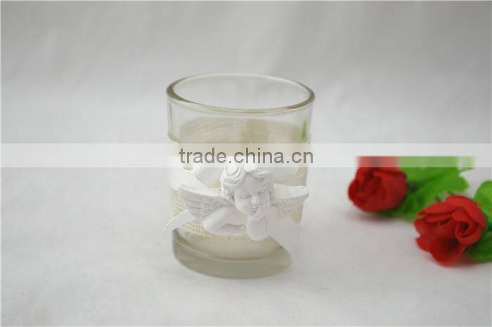 lovely angle shaped hanging glass candle holder for birthday