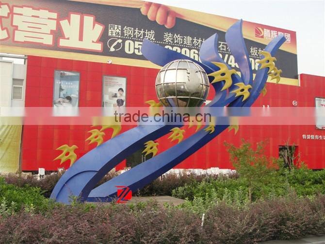 Sun Star Statue Stainless Steel Abstract Hand Sculpture