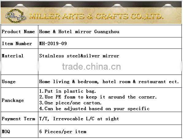 MH-2019-09 Stainless steel modern decorative mirror