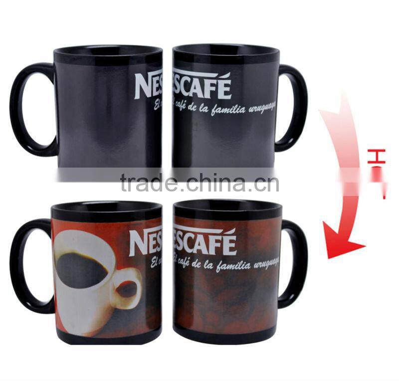 Customized Logo ceramic color changing coffee mugs