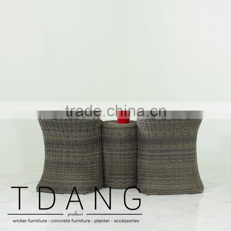 Cheap Antique Wicker Love Seat with Ottoman - New design Wicker Love Seat bench