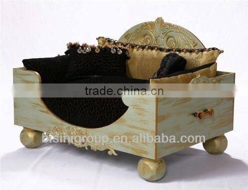 European style luxury couture gold pet bed (BG800010)