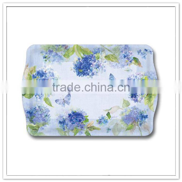 Wisteria sinensis beautiful flower printing rectangle durable mooncake plastic tray Canton fair Booth Number: 6.0H24