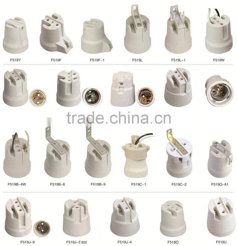 hot selling porcelain pendant lamp set/ceramic ceiling light holder-grey