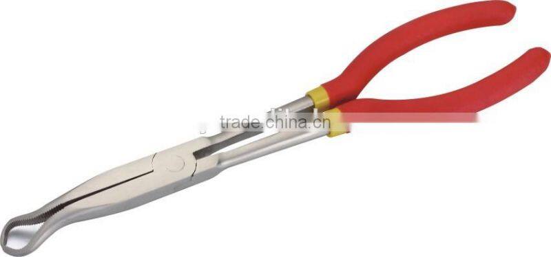 American type double color PVC dipped handle 360 degree bent nose long reach pliers