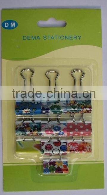 19mm color binder clip with logo printing