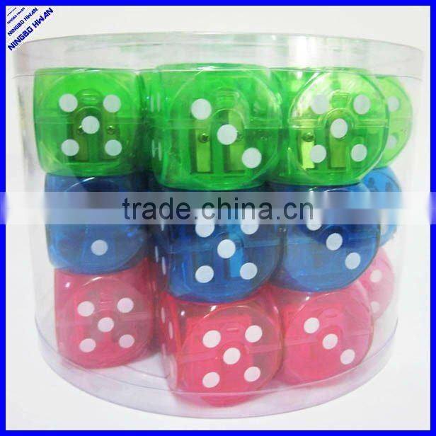 4x4cm dice shaped fancy jumbo pencil sharpener