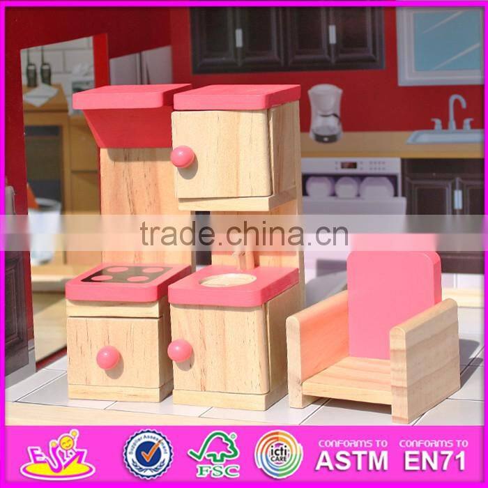 2016 Hot sale baby wooden model doll house,pretend toy kids wooden model doll house W06A138