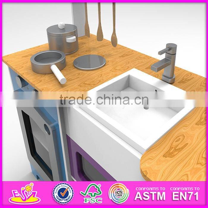 2016 new design preschool home play wooden toy kitchen sets for kids W10C252