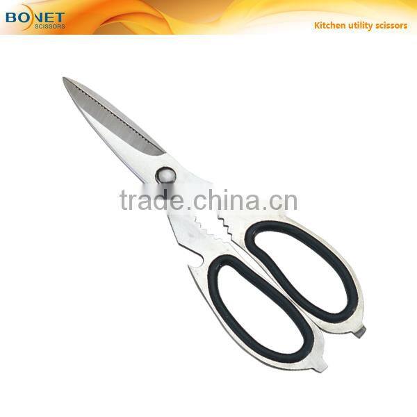 S53015 FDA qualified 6-3/8" professional stainless steel blade kitchen scissors
