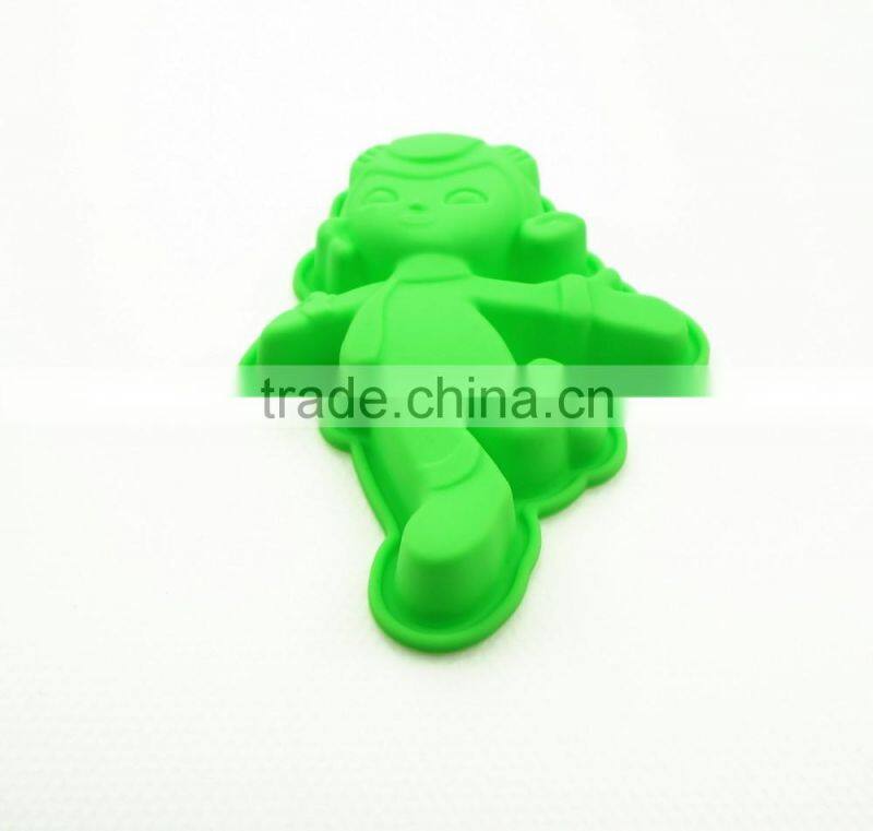 11179 Sweet girl shape cake decoration fondant silicone mold