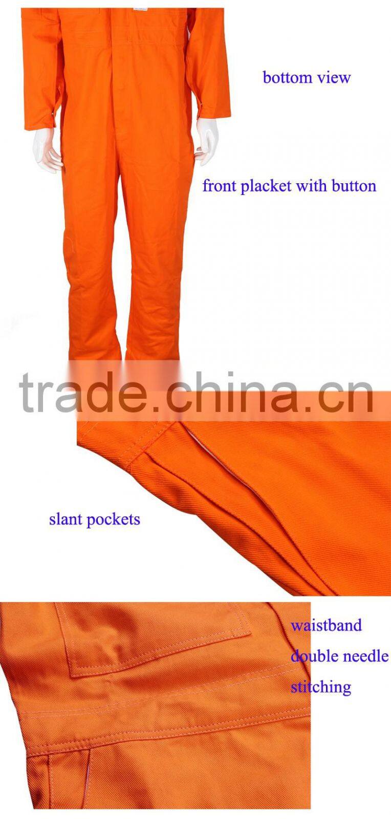 Custom Cotton Fabric Safety Work Overall Suit