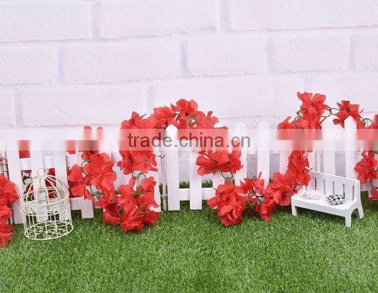 artificial hanging vine plant silk leaf garland