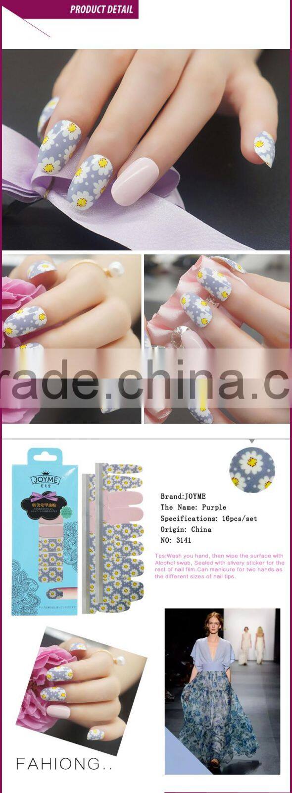 New Air Eco-friendly Nail Art New Style Handmade Finger Nail Sticker