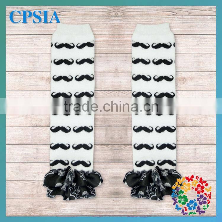 Hot sale Hallowmas black Pattern children leg warmer black lacework and white spider web baby leg warmer Wholesale